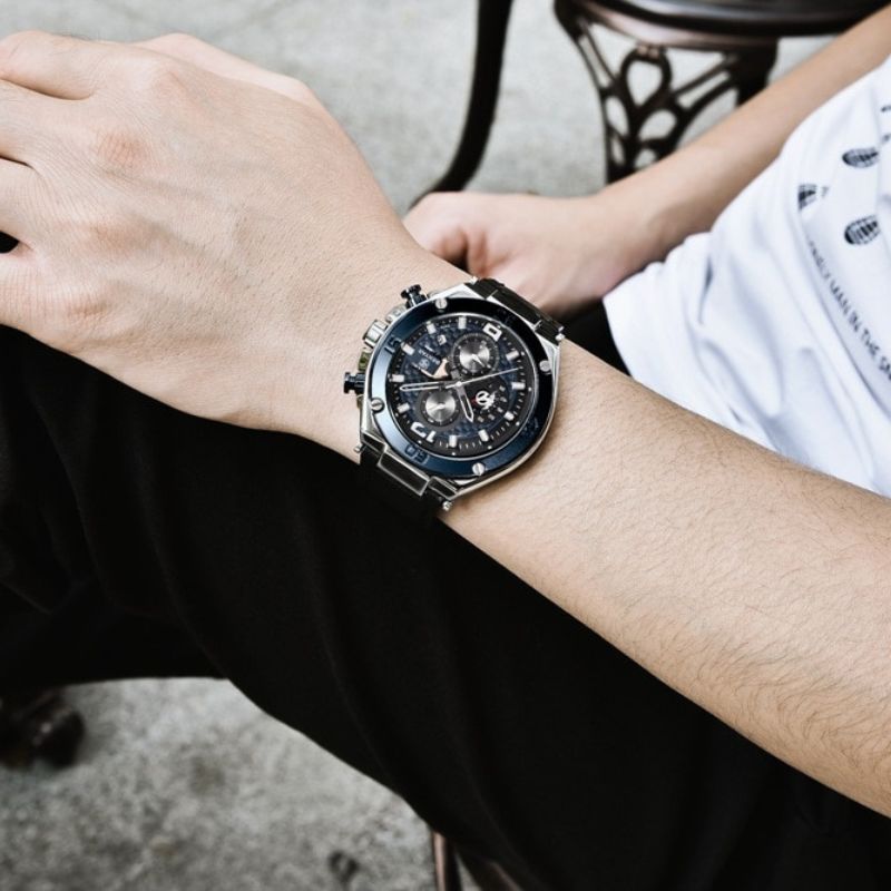 Quartz multifunctioneel sportchronograafhorloge