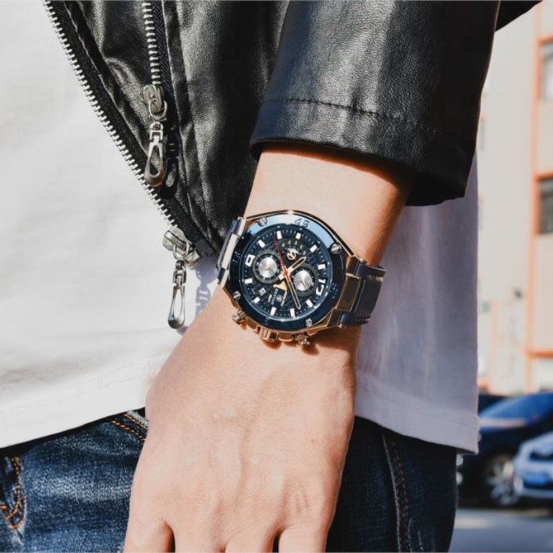Quartz multifunctioneel sportchronograafhorloge