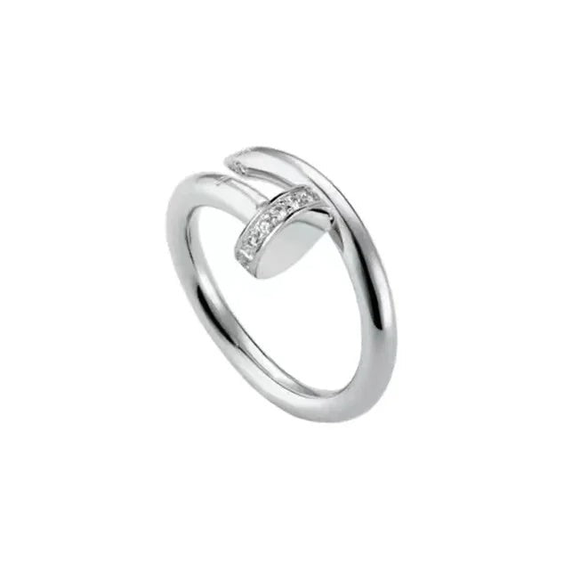 Fina - Luxe grove ring met diamantzetting