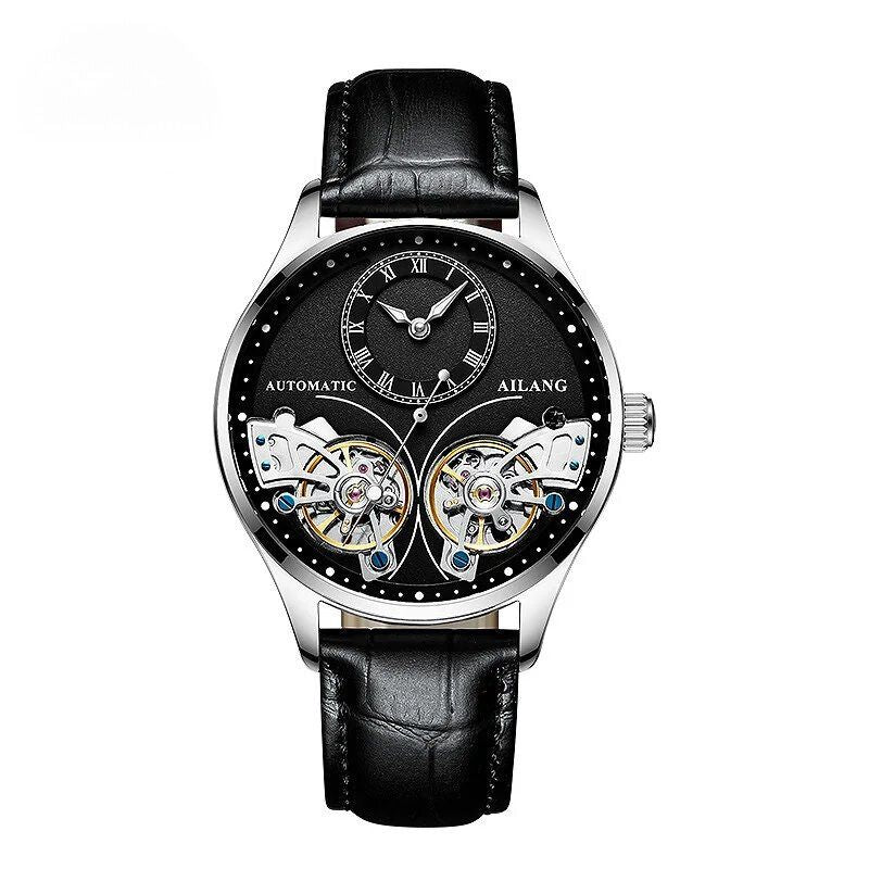 Mechanisch horloge met dubbele tourbillon en lichtgevend display