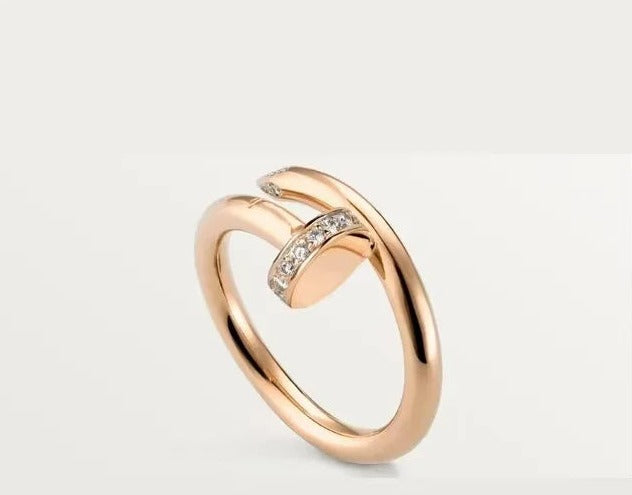 Fina - Luxe grove ring met diamantzetting
