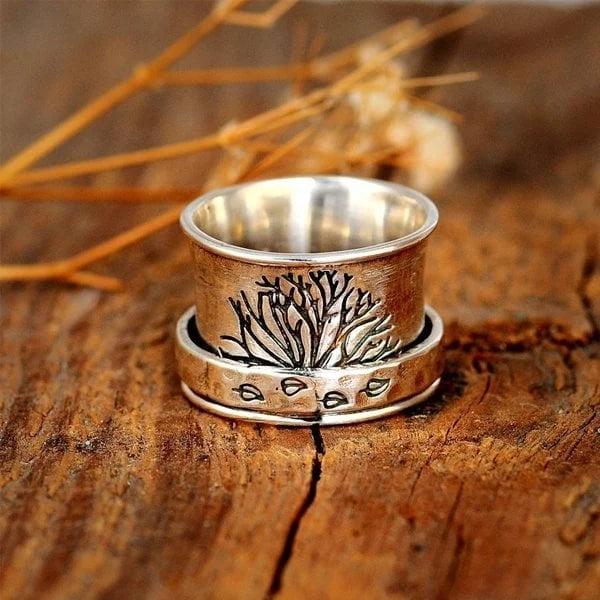 Levensboom spinner meditatie ring