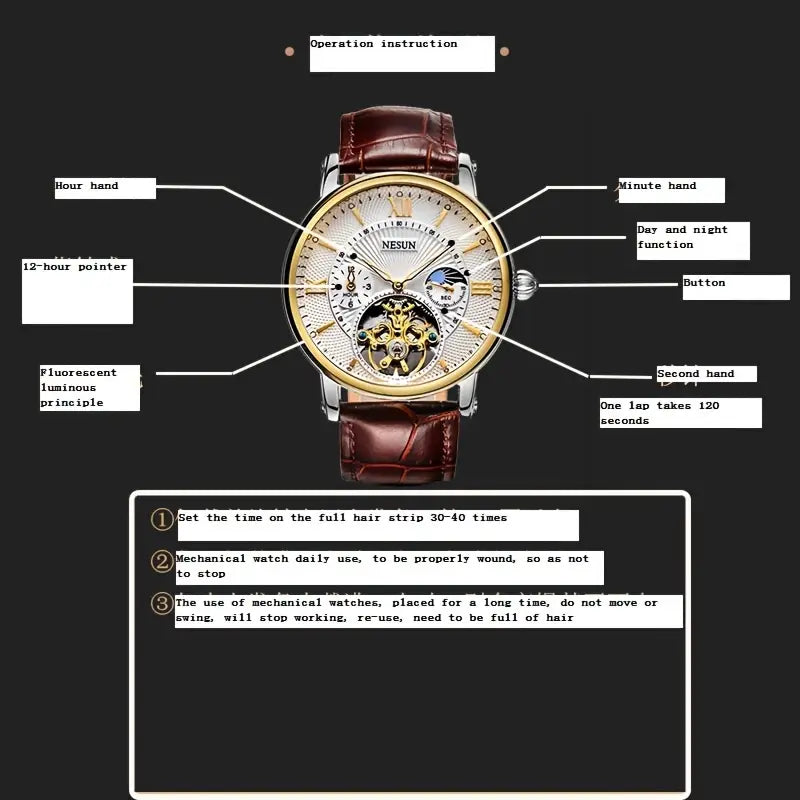 Nesun - zakelijk herenhorloge