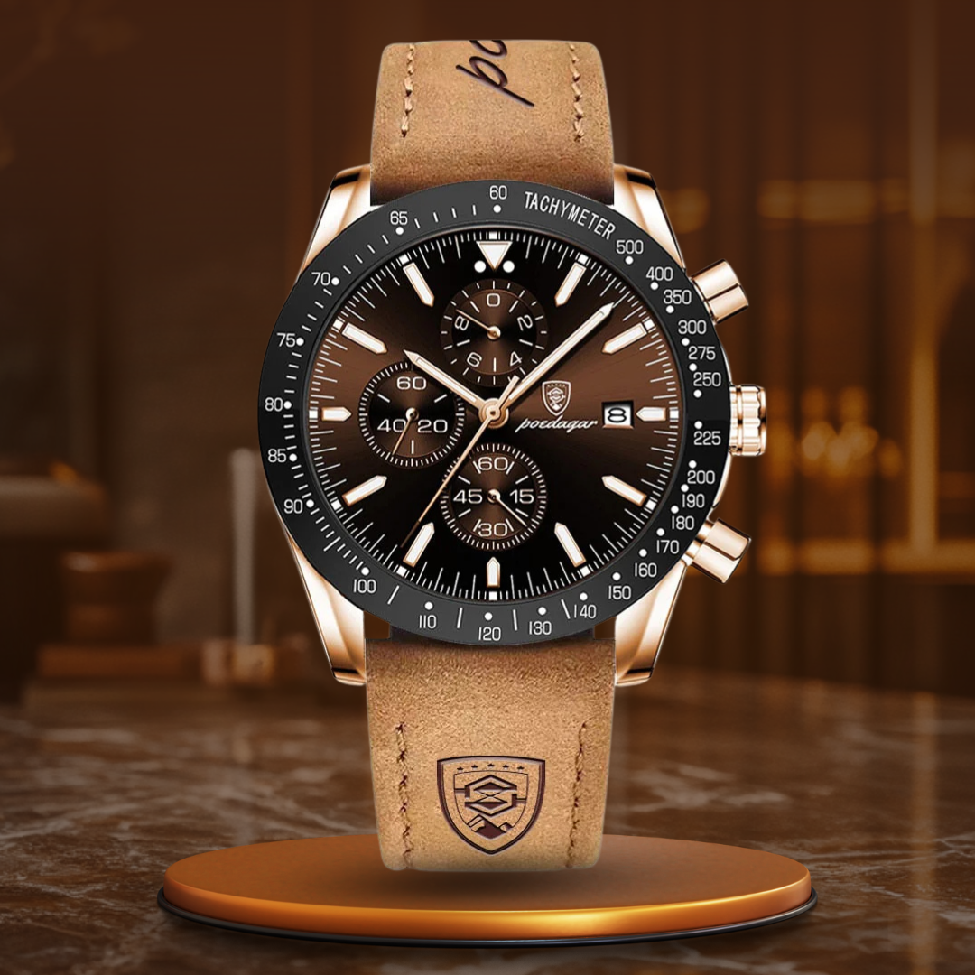 Lichtgevend chronograafhorloge met datum