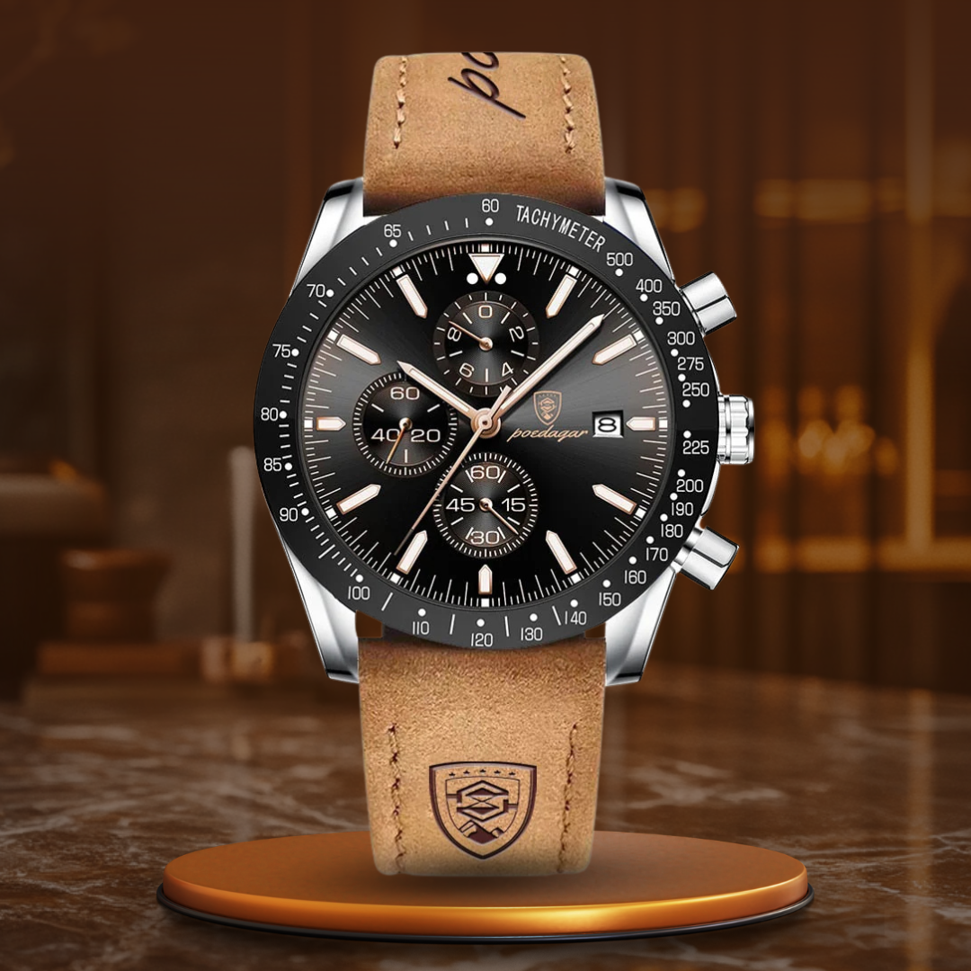 Lichtgevend chronograafhorloge met datum