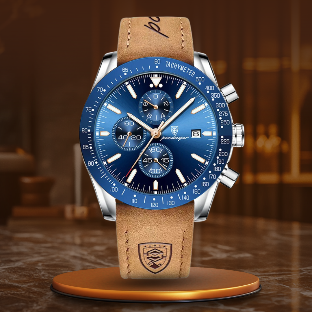 Lichtgevend chronograafhorloge met datum