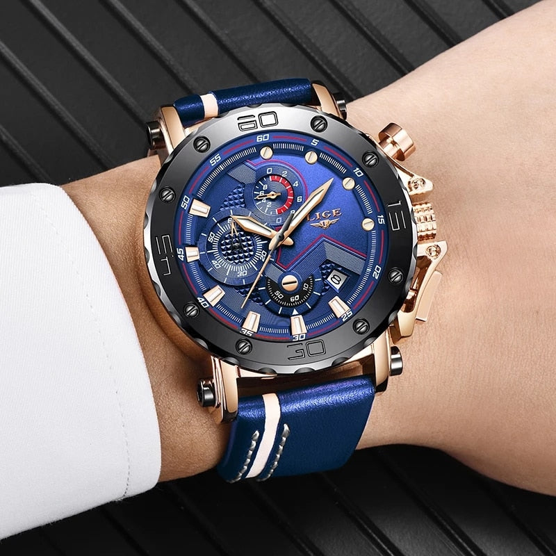 Luxe militair horloge van roestvrij staal met quartz uurwerk