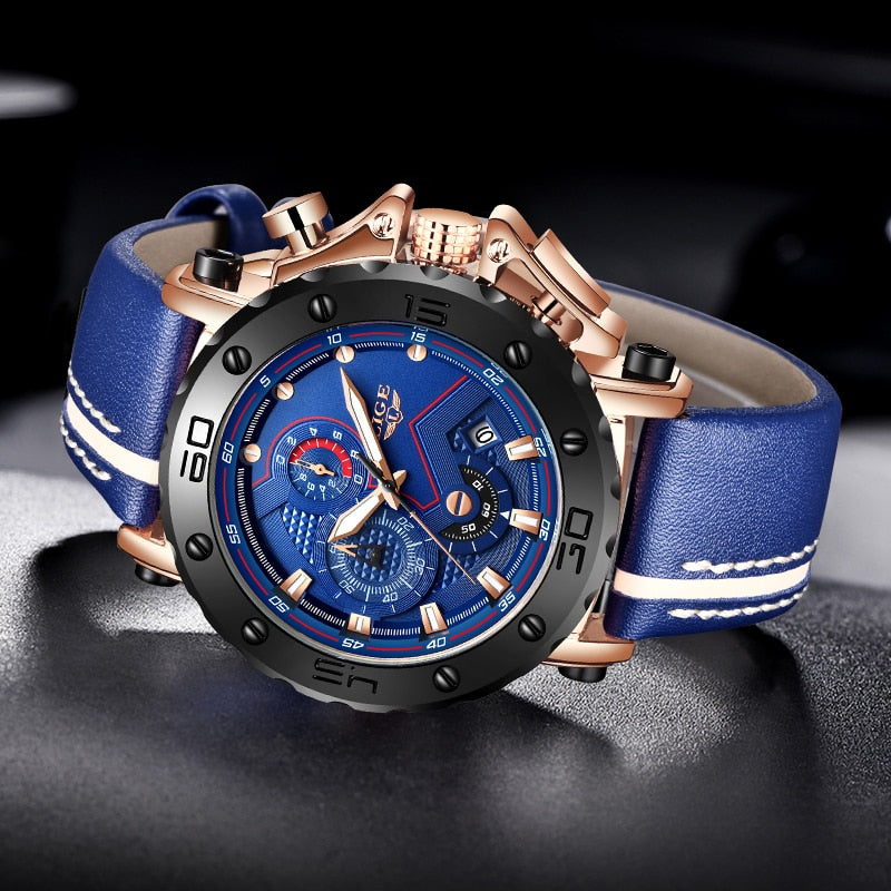 Luxe militair horloge van roestvrij staal met quartz uurwerk