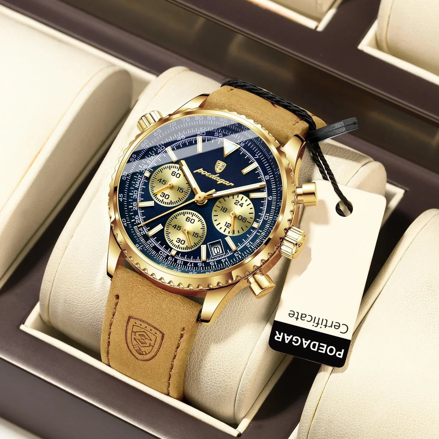 Luxe chronograaf horloge