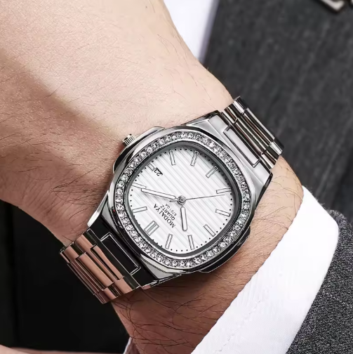Sportchronograafhorloge van roestvrij staal