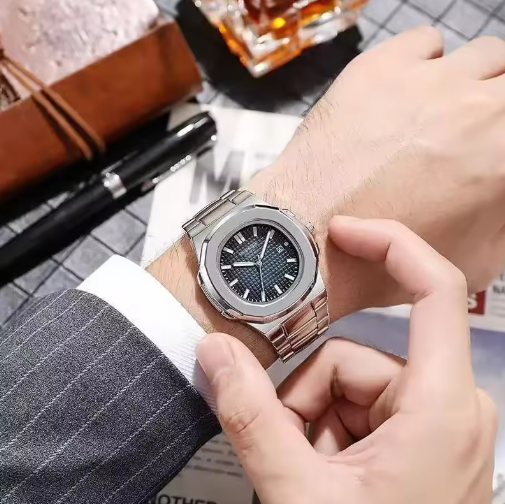 Sportchronograafhorloge van roestvrij staal