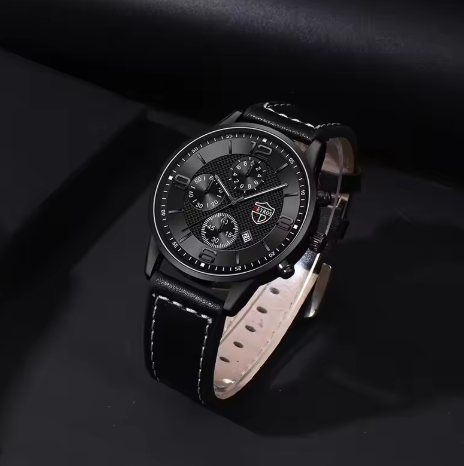 Stijlvol zwart herenhorloge