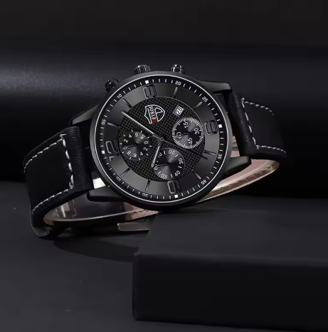 Stijlvol zwart herenhorloge