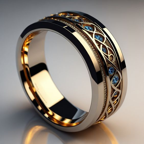 Vintage gouden infinity ring