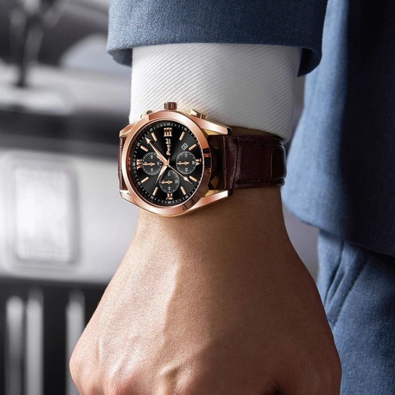 Zakelijk quartz herenhorloge