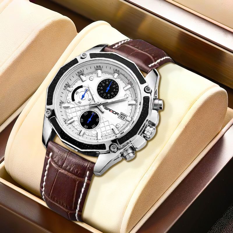Quartz chronograaf coureurshorloge