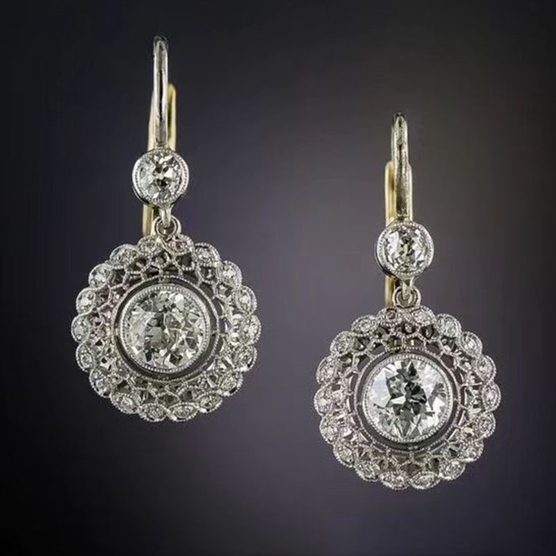 Elegante kristallen mandala oorbellen