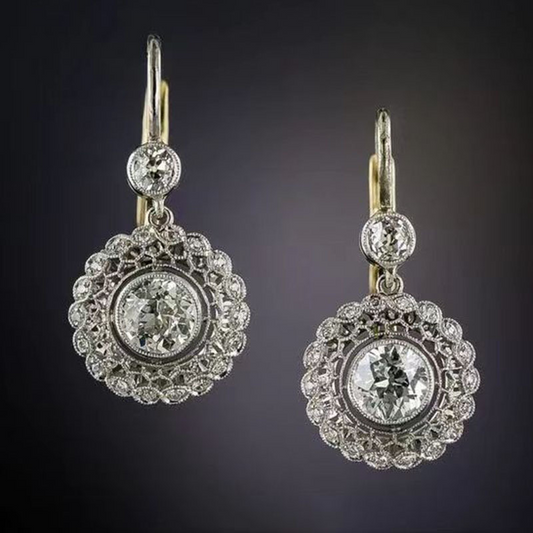Elegante kristallen mandala oorbellen