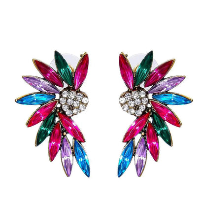 Heart Wing Earrings with Zirconias Unique Joyas