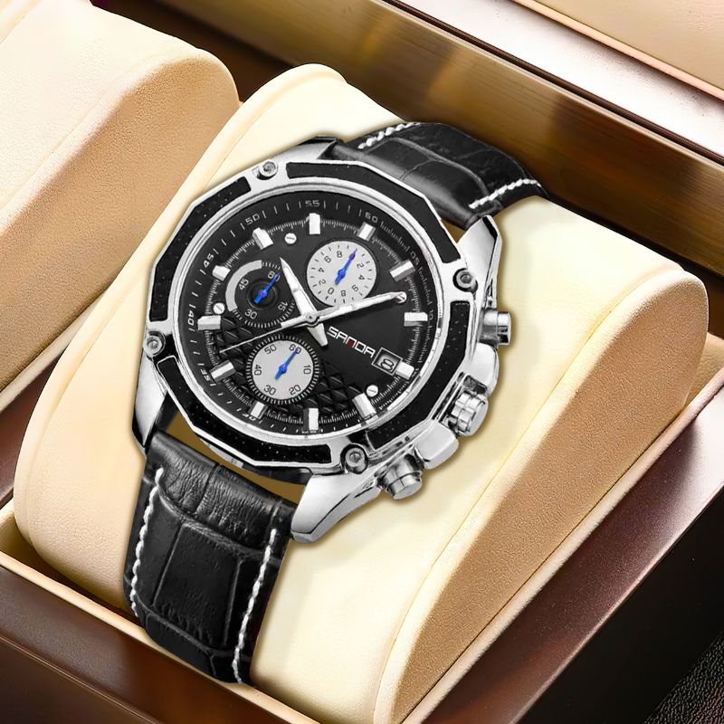 Quartz chronograaf coureurshorloge