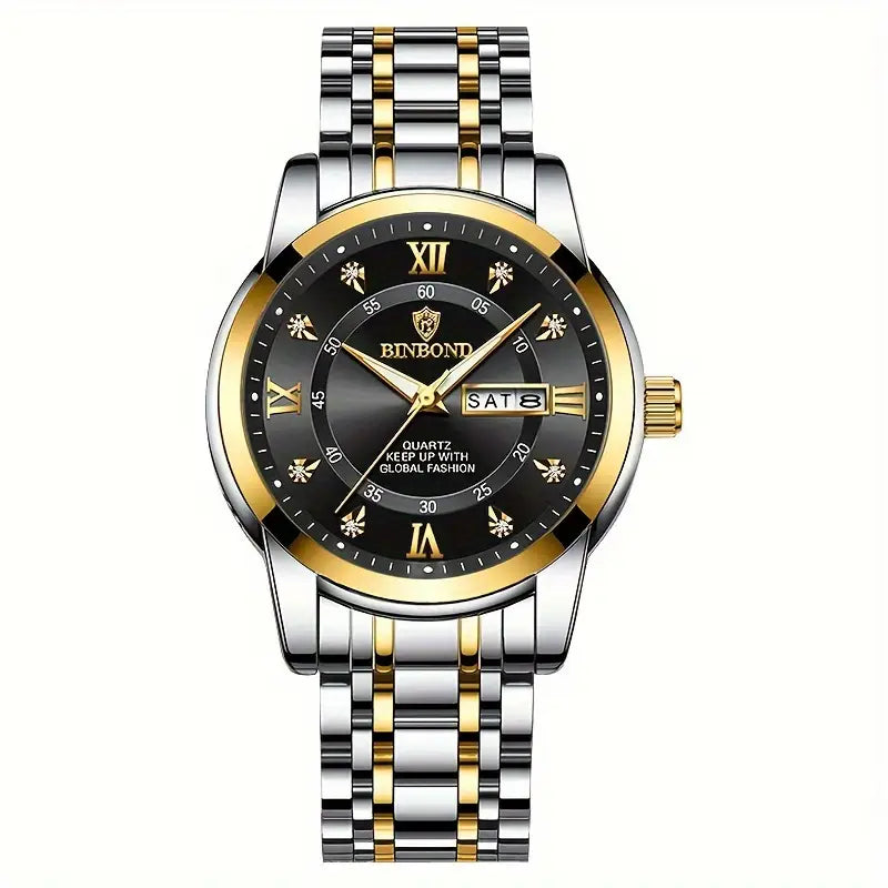Binbond - luxe herenhorloge met dubbele kalender