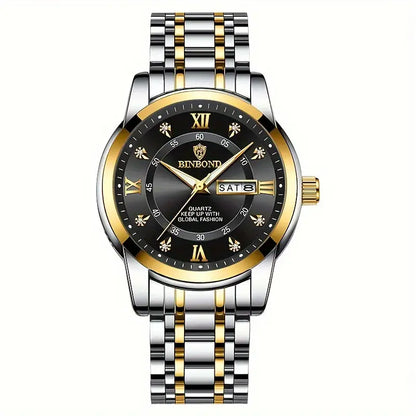 Binbond - luxe herenhorloge met dubbele kalender
