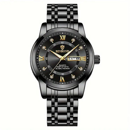 Binbond - luxe herenhorloge met dubbele kalender