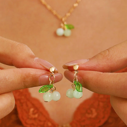 Sia - Elegante sieradenset met kersenhangers voor dames