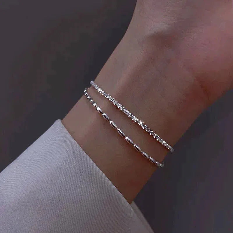 Zilveren zirkonia armband