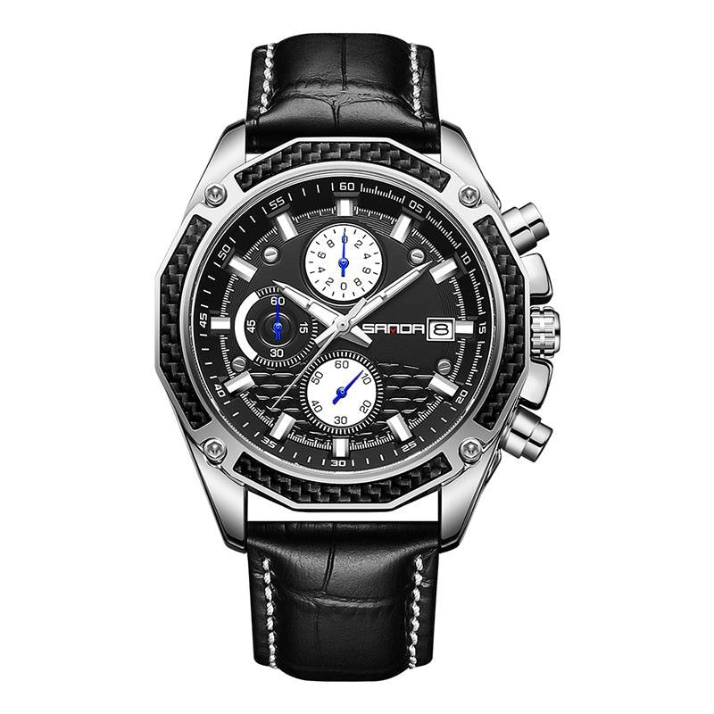 Quartz chronograaf coureurshorloge