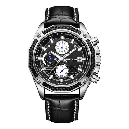 Quartz chronograaf coureurshorloge