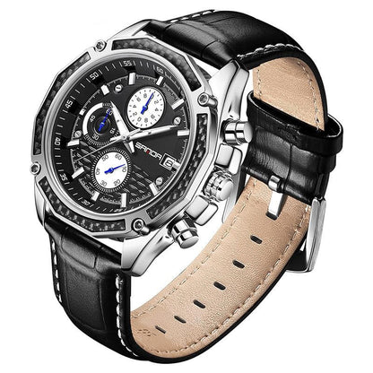 Quartz chronograaf coureurshorloge