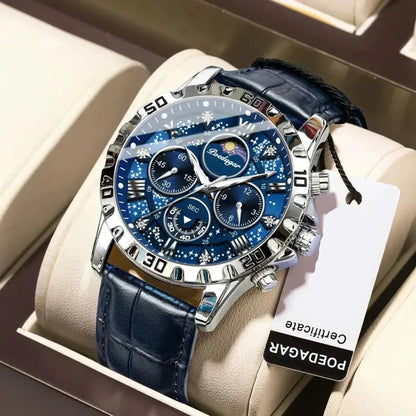 Luxe chronograaf horloge met metalen armband