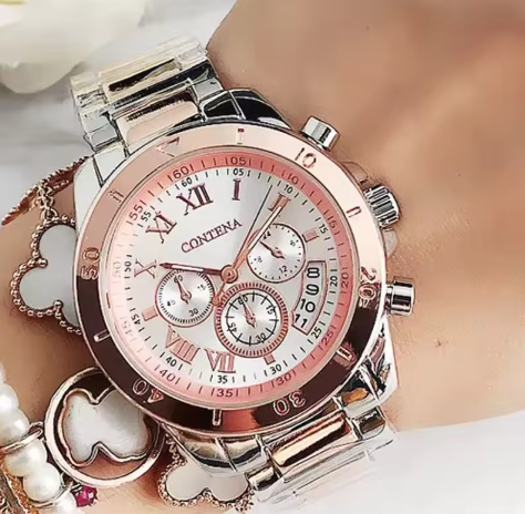 Roségoud luxe horloge voor dames