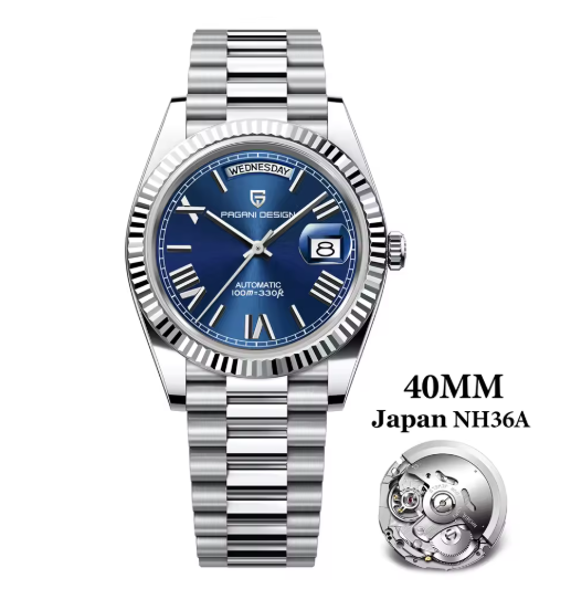 Design roségoud mechanisch herenhorloge