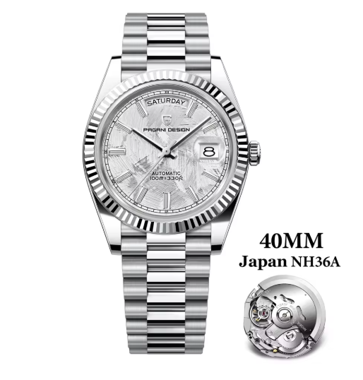 Design roségoud mechanisch herenhorloge