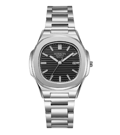 Sportchronograafhorloge van roestvrij staal