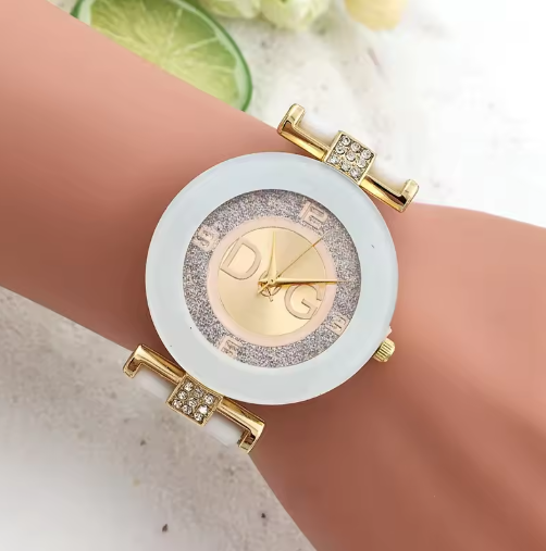 Dames quartzhorloges zwart en wit