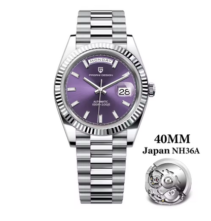 Design roségoud mechanisch herenhorloge