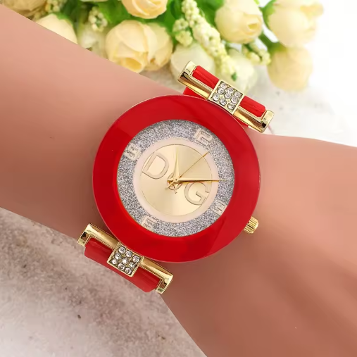 Dames quartzhorloges zwart en wit