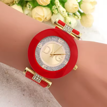 Dames quartzhorloges zwart en wit