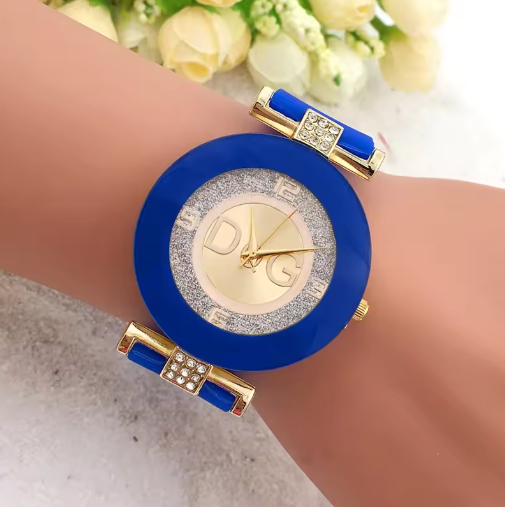 Dames quartzhorloges zwart en wit