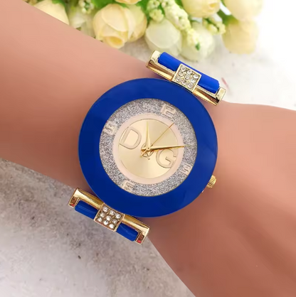 Dames quartzhorloges zwart en wit