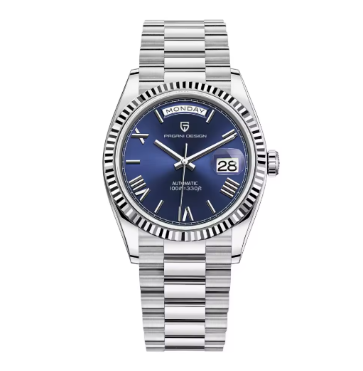 Design roségoud mechanisch herenhorloge