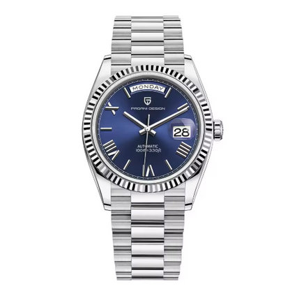 Design roségoud mechanisch herenhorloge