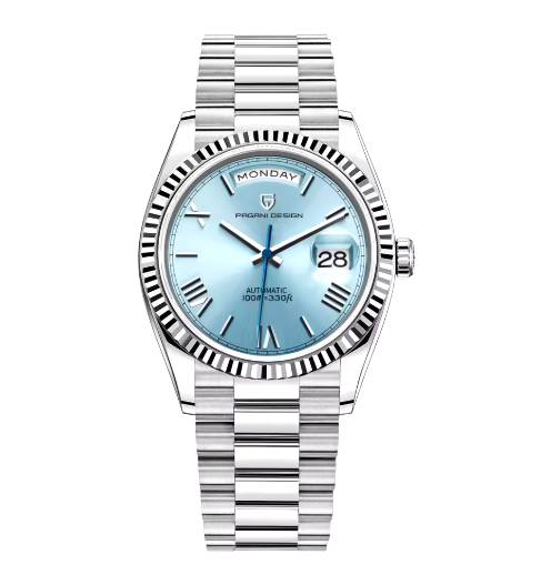Design roségoud mechanisch herenhorloge