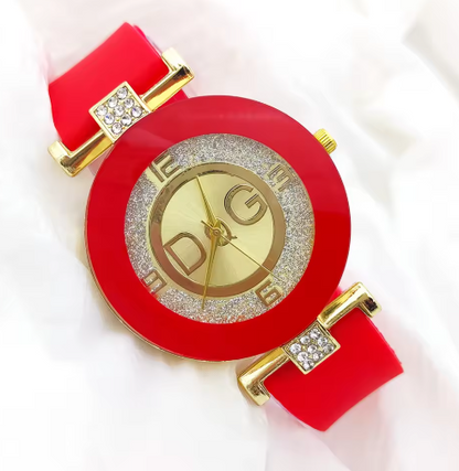 Dames quartzhorloges zwart en wit