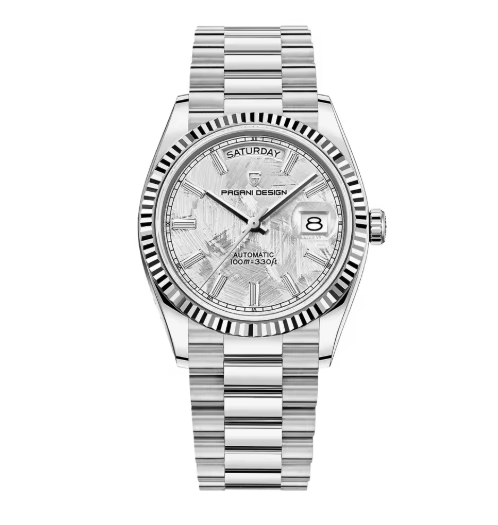 Design roségoud mechanisch herenhorloge