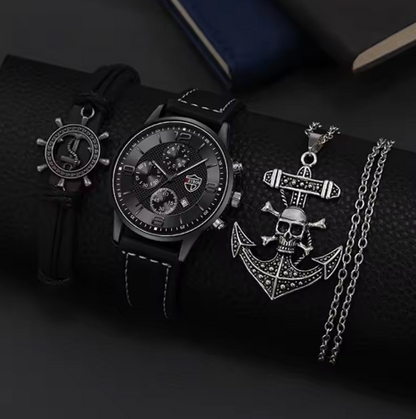 Stijlvol zwart herenhorloge