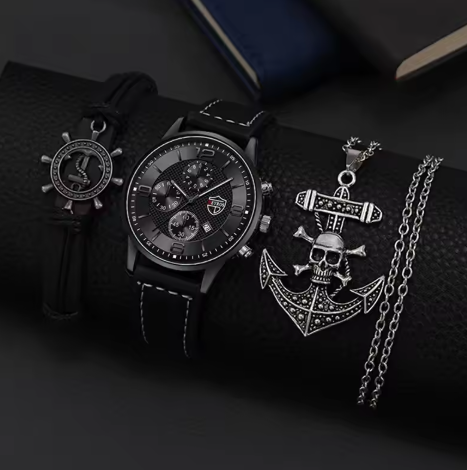 Stijlvol zwart herenhorloge